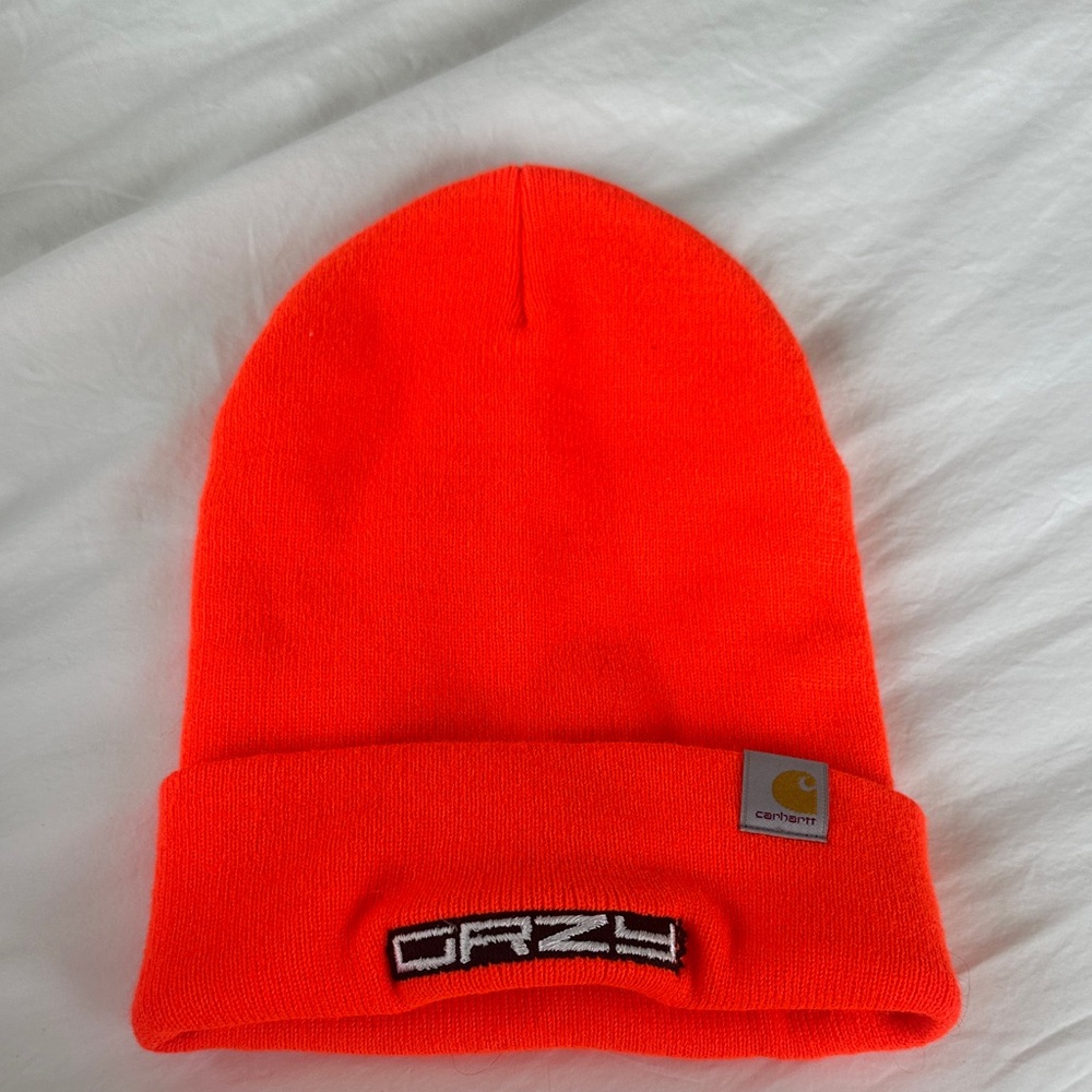Carhartt Bright Orange Cuffed Beanie (brand new)